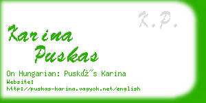 karina puskas business card